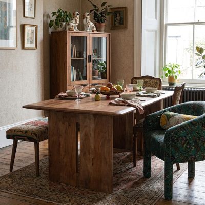 Warm Walnut Acacia Wood Dining Table | SHIPS FREE