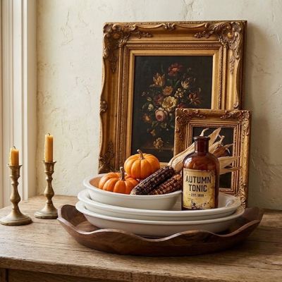 Wavy Edge Mango Wood Serving Tray