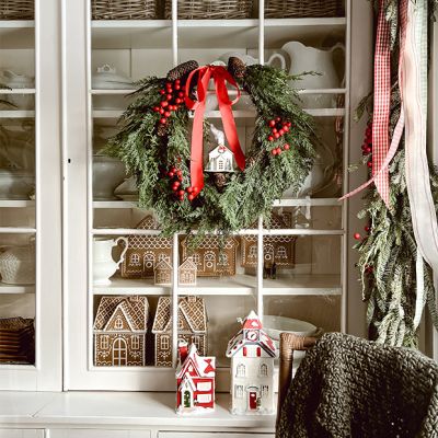 Weeping Cedar and Cone Wreath