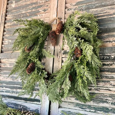 Weeping Cedar and Cone Wreath