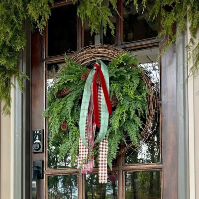 Weeping Cedar and Cone Wreath