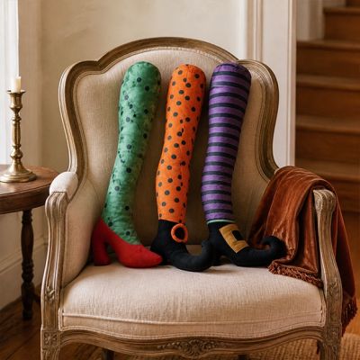 Wicked Witch Leg Pillow Set of 3