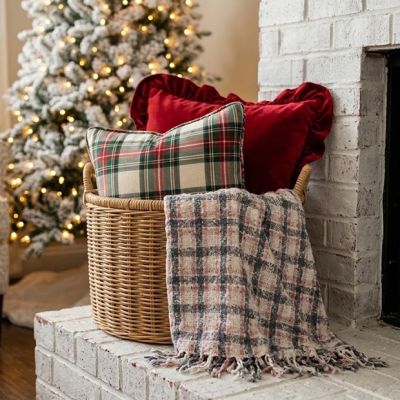 Winter Hearth Plaid Throw Blanket