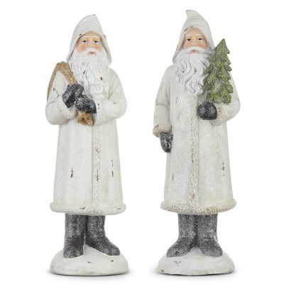 Winter Santa Figurine Set of 2