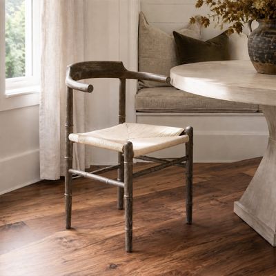 Wishbone Dining Chair With Woven Seat