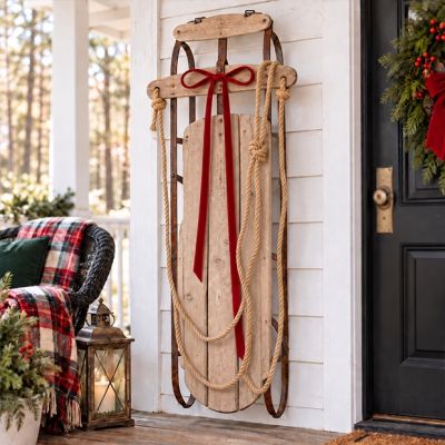 Wood and Iron Decorative Sled