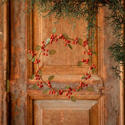 Wooden Pepper Berry Wreath And Garland Collection 6 inch