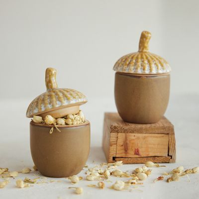 Woodland Harvest Acorn Canister Set of 2