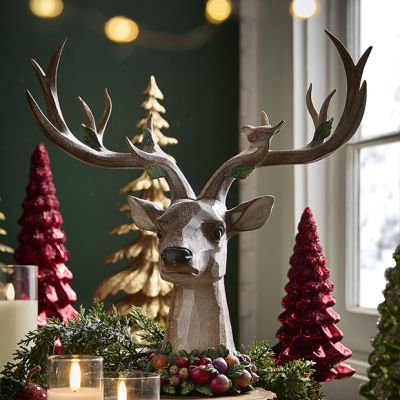 Woodland Holiday Enchanted Deer Bust