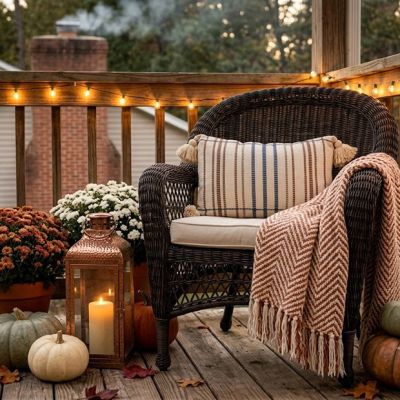 Woven Harvest Tassel Lumbar Pillow