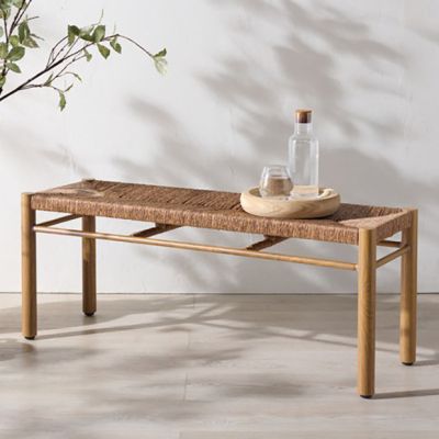 Woven Porchside Outdoor Bench