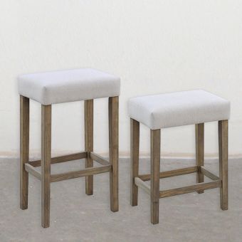 Traditional Saddle Stool 30 Inch Set of 2