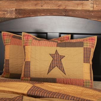 Rustic Cabin Star Sham Set of 2 Standard