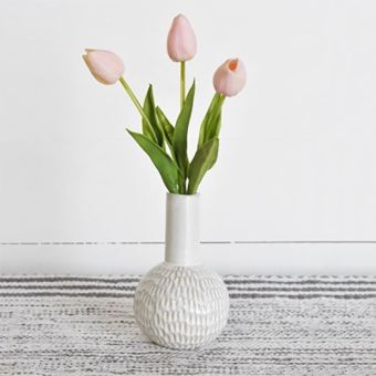 Textured Long Neck Vase Set of 2
