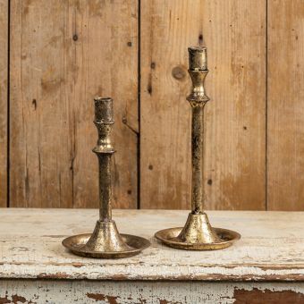 Aged Elegance Taper Candle Holder