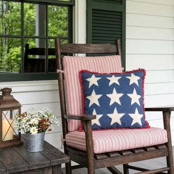 Americana Stars Stonewashed Throw Pillow