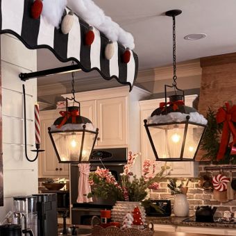 Antiqued Lantern Style Pendant Light