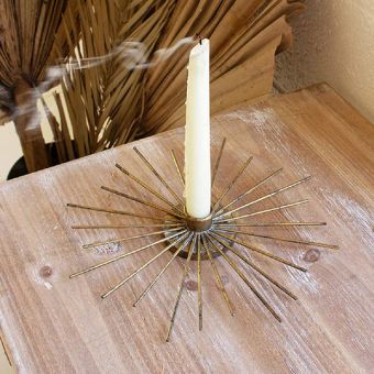 Sunburst Taper Candle Holder Set of 2