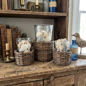 Basket Wrapped Glass Vase