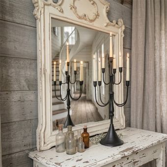 Black Iron Candelabra