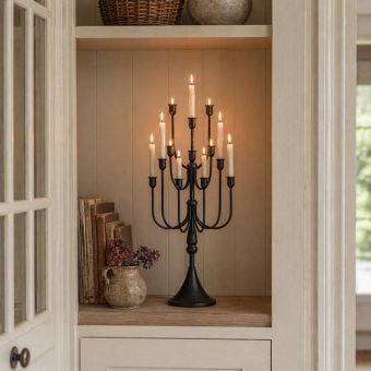 Black Iron Candelabra