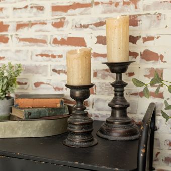 Black Pedestal Candle Holder