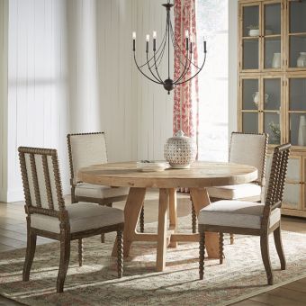Bobbin Frame Upholstered Dining Chair