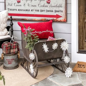 Paper Snowflake Garland Set of 2