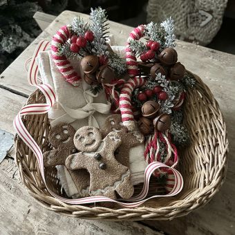 Candy Cane With Bells Wall Accent