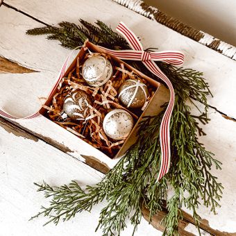 Champagne Color Mercury Glass Ornament