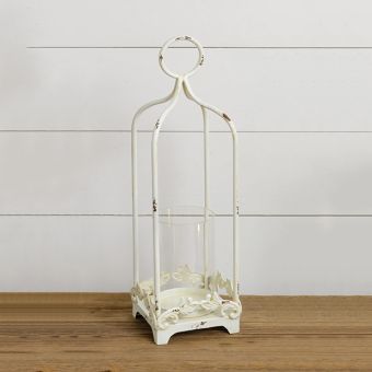 Chic Elegance Distressed Hurricane Lantern