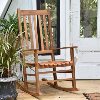 Classic Cottage Farmhouse Rocking Chair Natural