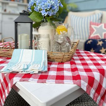 Classic Red Buffalo Check Table Topper