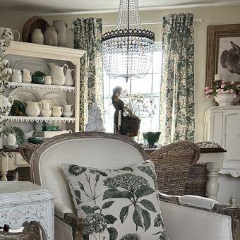 Cottage Charm Floral Curtain Panel 96 Inch