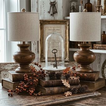 Country Classic Table Lamp Set of 2