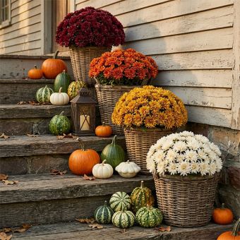 Countryside Harvest Faux Mum Bush