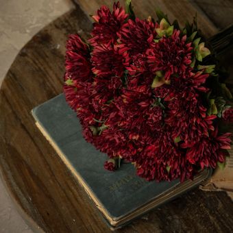Countryside Harvest Faux Mum Bush Burgundy