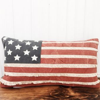 American Flag Throw Pillow