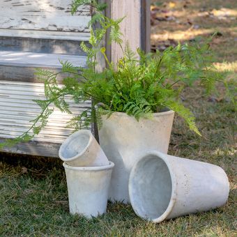 Distressed Cement Planter Pot