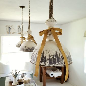 Distressed Metal Pendant Light