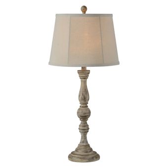 Distressed Simple Buffet Lamp With Shade