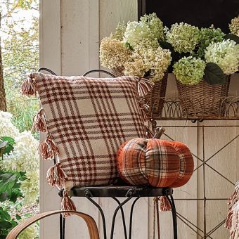 Fall Plaid Fabric Pumpkin