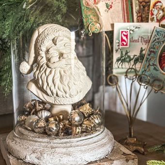 Festive Mercury Glass Ornament Hanging Cluster