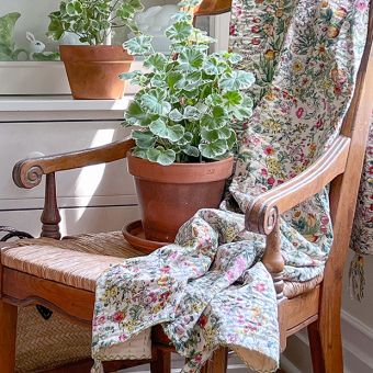 Floral Print Quilted Throw Blanket