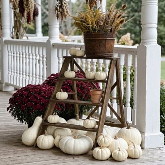 Folding Wooden Step Display Stand