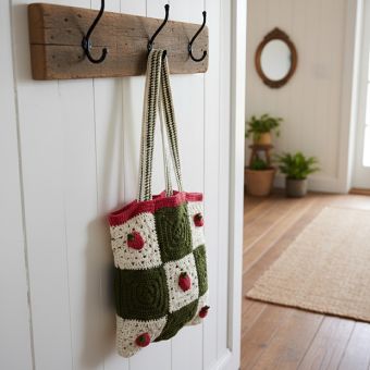 Garden Strawberry Tote Bag