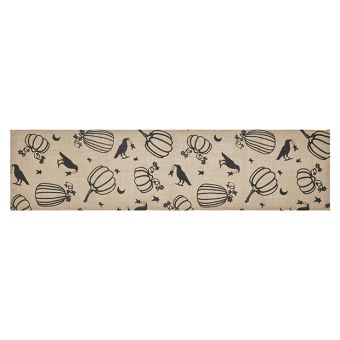 Halloween Harvest Jute Table Runner 12x48