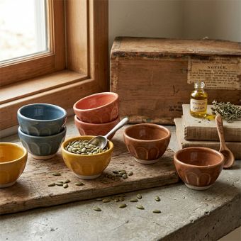 Hearth and Home Stoneware Pinch Pots Assorted Set of 8