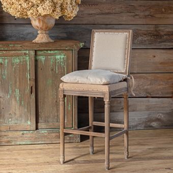 High Back Loose Cushion Bar Stool