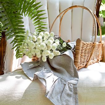 Large Handled Natural Rattan Display Basket